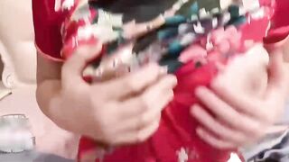 大奶COS黑丝旗袍爽到高潮