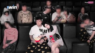 Surprised a Girlfriend right in the Movie Theater - Pinkloving -