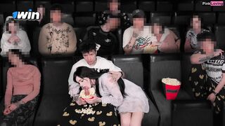 Surprised a Girlfriend right in the Movie Theater - Pinkloving -