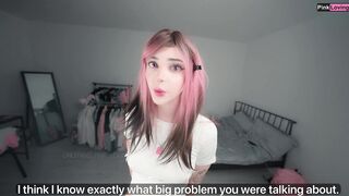 我的继妹想和我做爱。她让我在她内裤里射精，然后穿着内裤去上学 - pinkloving
