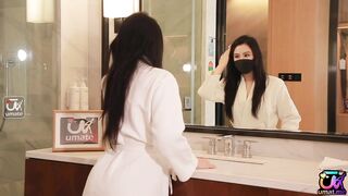 巨乳肥臀御姐【邦妮】精油Spa按摩 饥渴人妻上门Spa奇遇 情色润亮的赤裸肉体 圆润蜜桃臀滑溜溜的美鲍 肉棒后入深度抽插美人