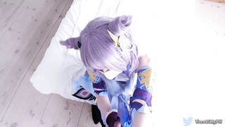 最新流出网红美少女【柚子猫】新作-《原神》复刻，五星女神刻晴对旅行者的性处理，超清4K原版无水印
